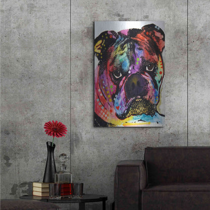 Luxe Metal Art 'Bulldog' by Dean Russo, Metal Wall Art,24x36