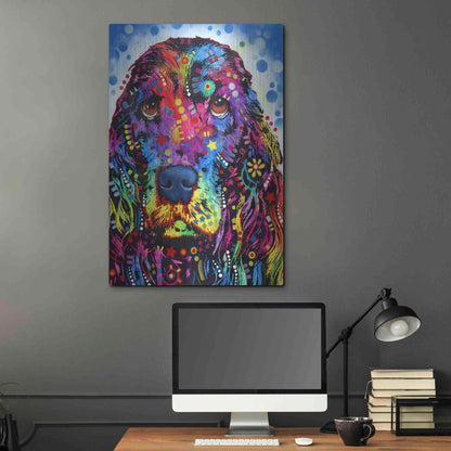 Luxe Metal Art 'Cocker Spaniel 2' by Dean Russo, Metal Wall Art,24x36