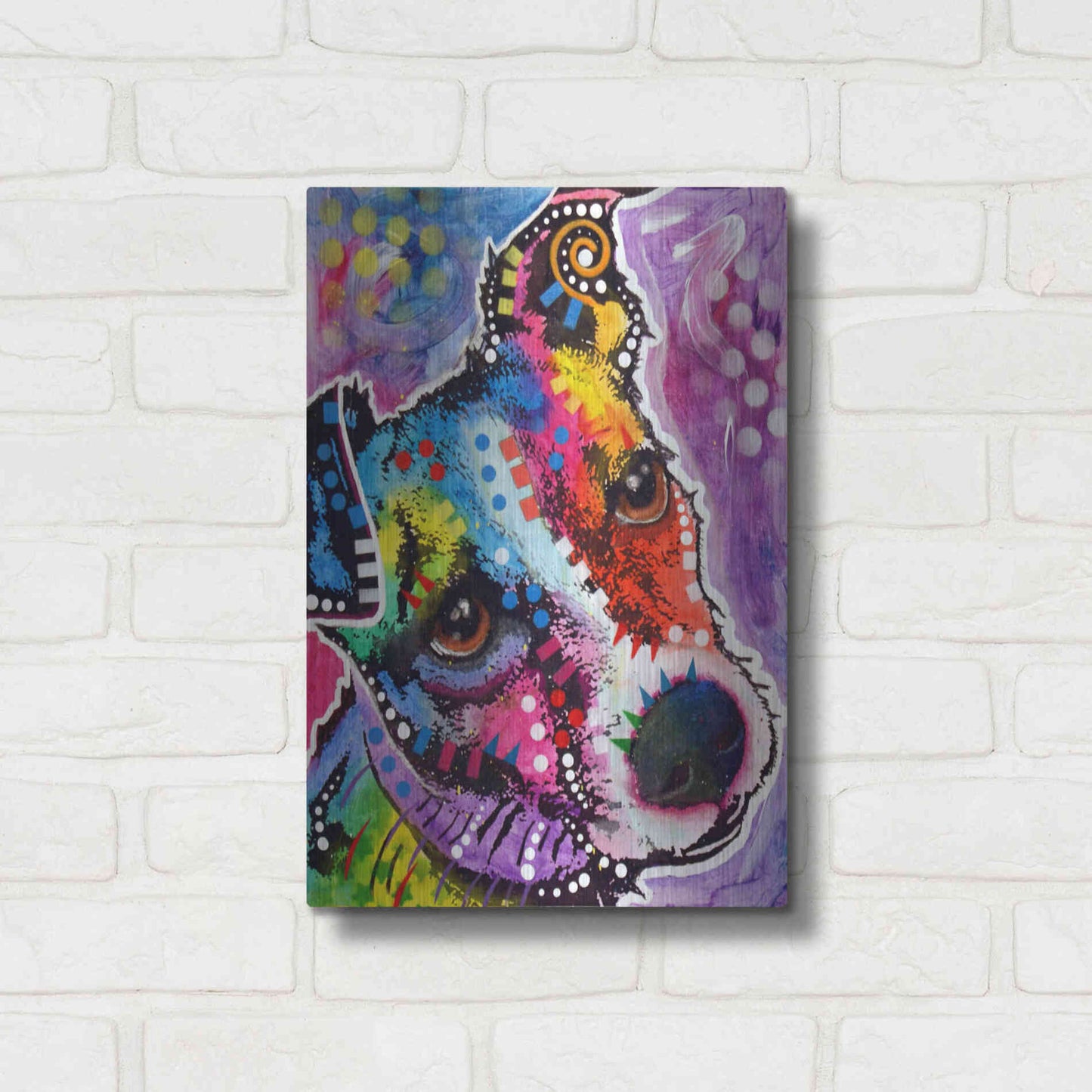 Luxe Metal Art 'Dreamy Jack' by Dean Russo, Metal Wall Art,12x16