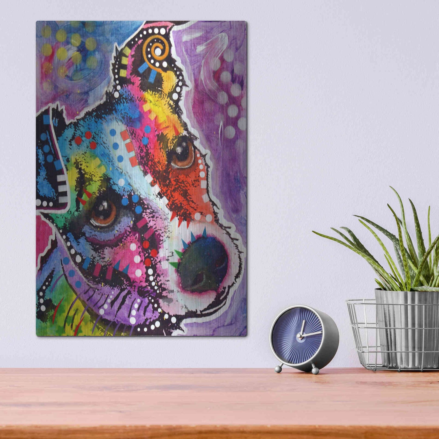 Luxe Metal Art 'Dreamy Jack' by Dean Russo, Metal Wall Art,12x16