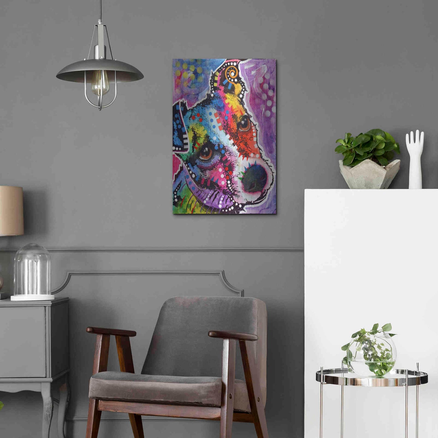 Luxe Metal Art 'Dreamy Jack' by Dean Russo, Metal Wall Art,16x24