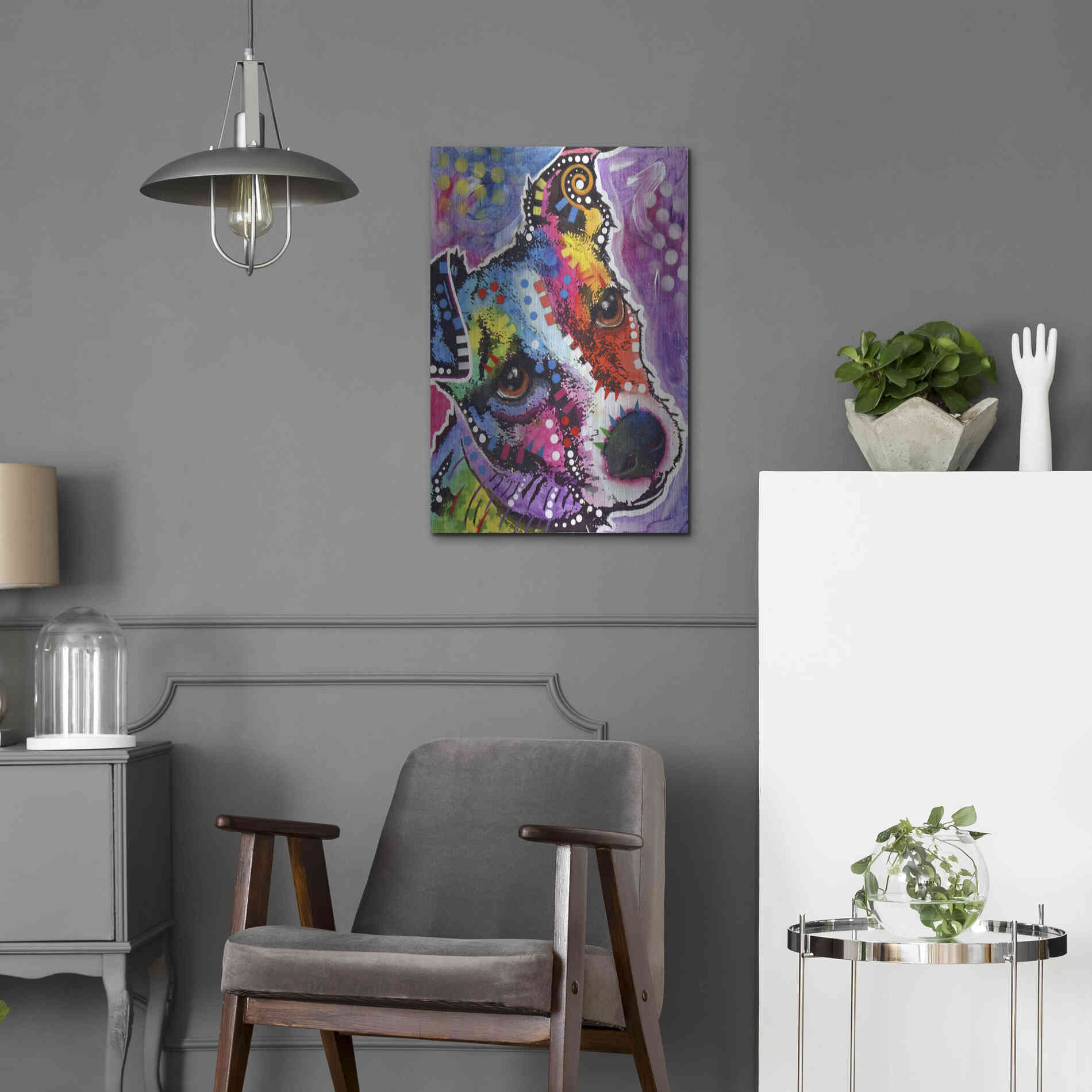 Luxe Metal Art 'Dreamy Jack' by Dean Russo, Metal Wall Art,16x24