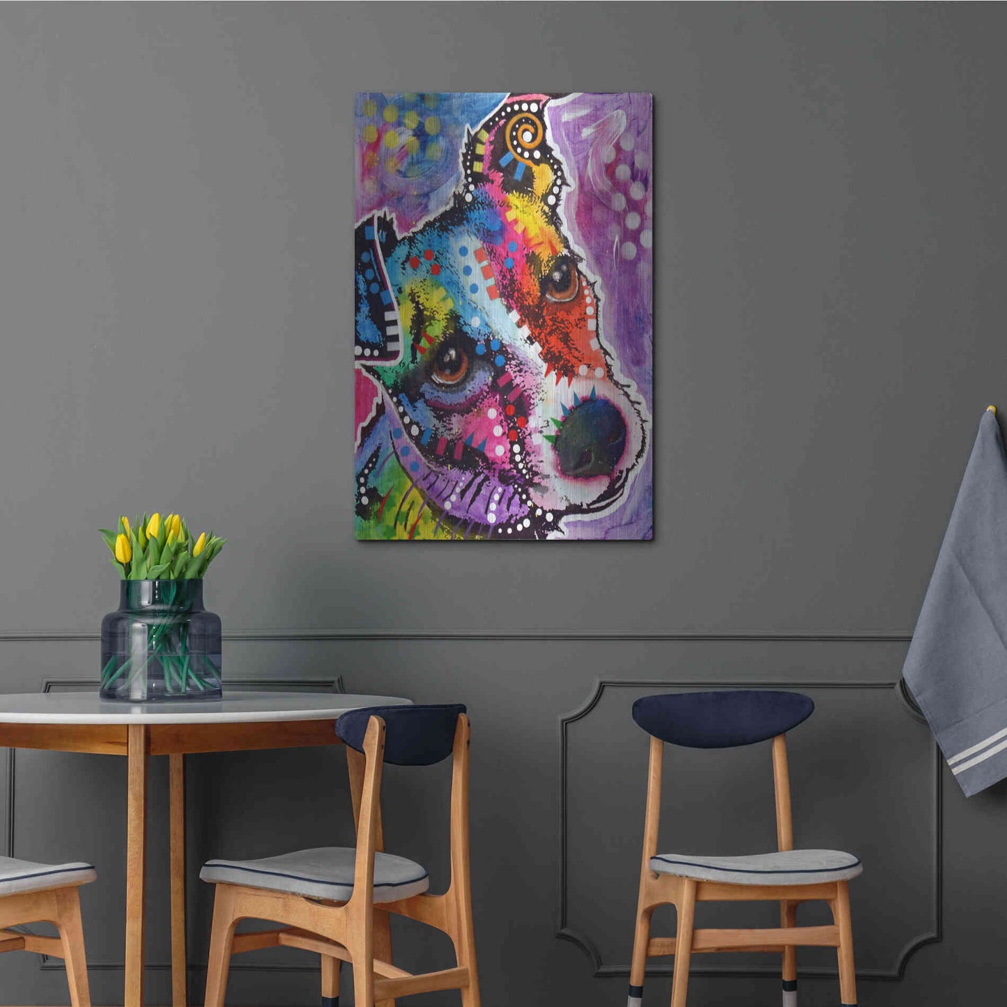 Luxe Metal Art 'Dreamy Jack' by Dean Russo, Metal Wall Art,24x36