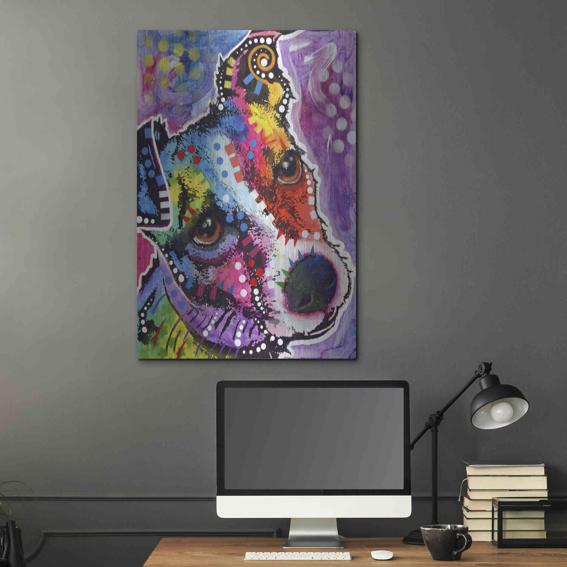 Luxe Metal Art 'Dreamy Jack' by Dean Russo, Metal Wall Art,24x36