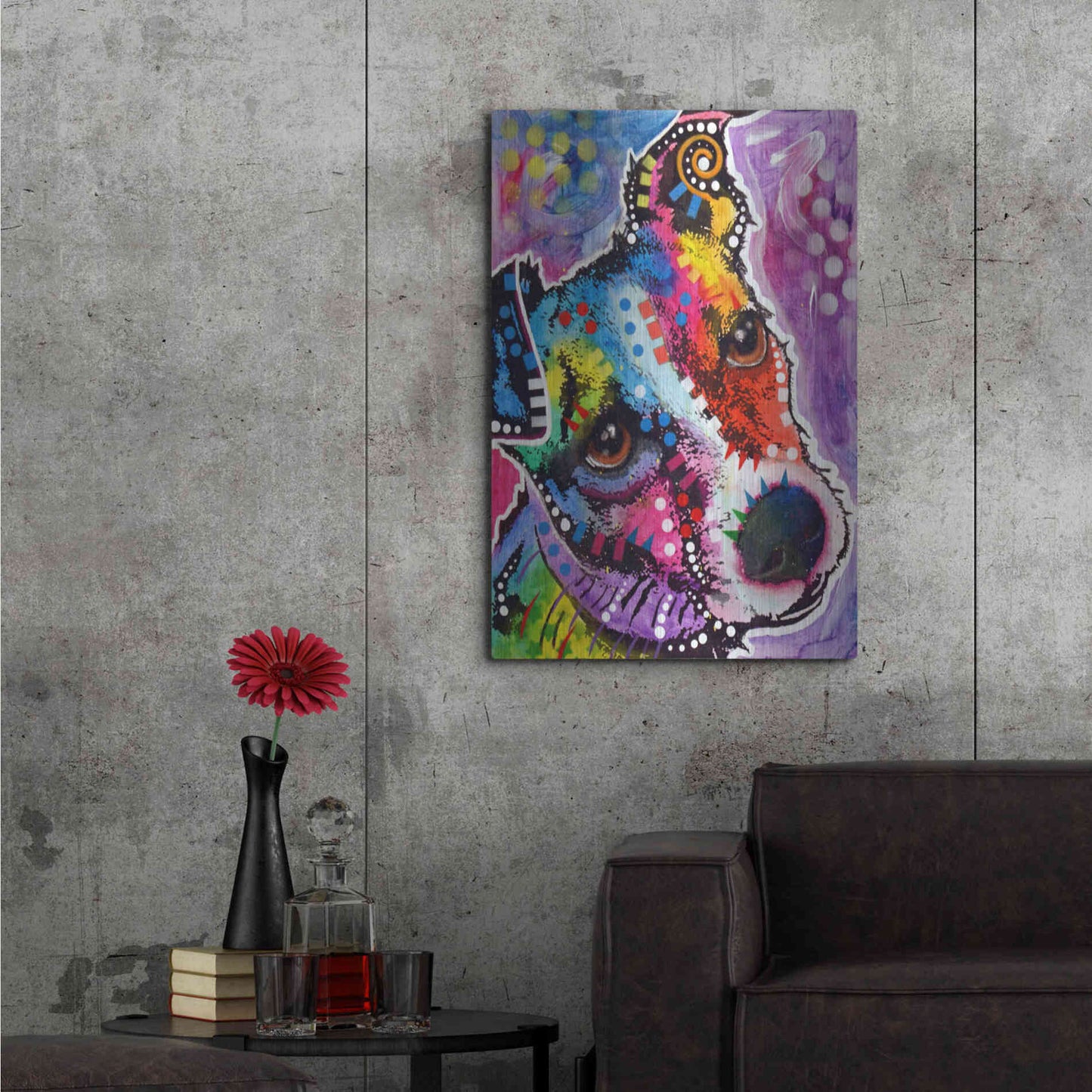 Luxe Metal Art 'Dreamy Jack' by Dean Russo, Metal Wall Art,24x36