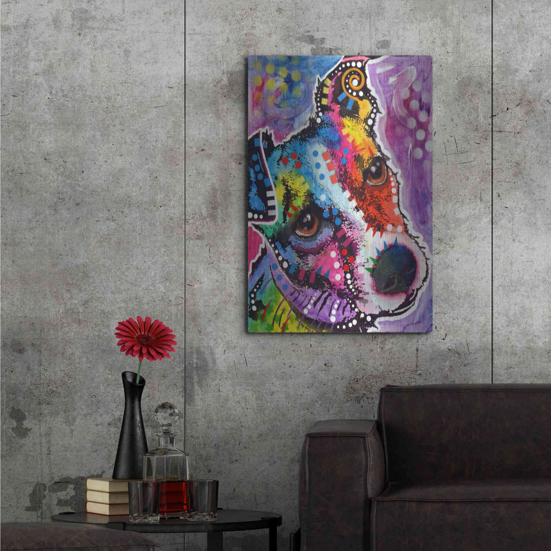 Luxe Metal Art 'Dreamy Jack' by Dean Russo, Metal Wall Art,24x36