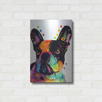 Luxe Metal Art 'French Bulldog' by Dean Russo, Metal Wall Art,16x24