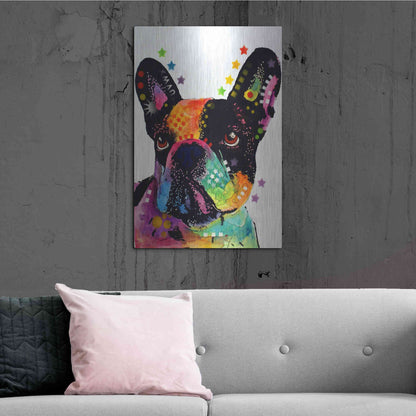 Luxe Metal Art 'French Bulldog' by Dean Russo, Metal Wall Art,24x36