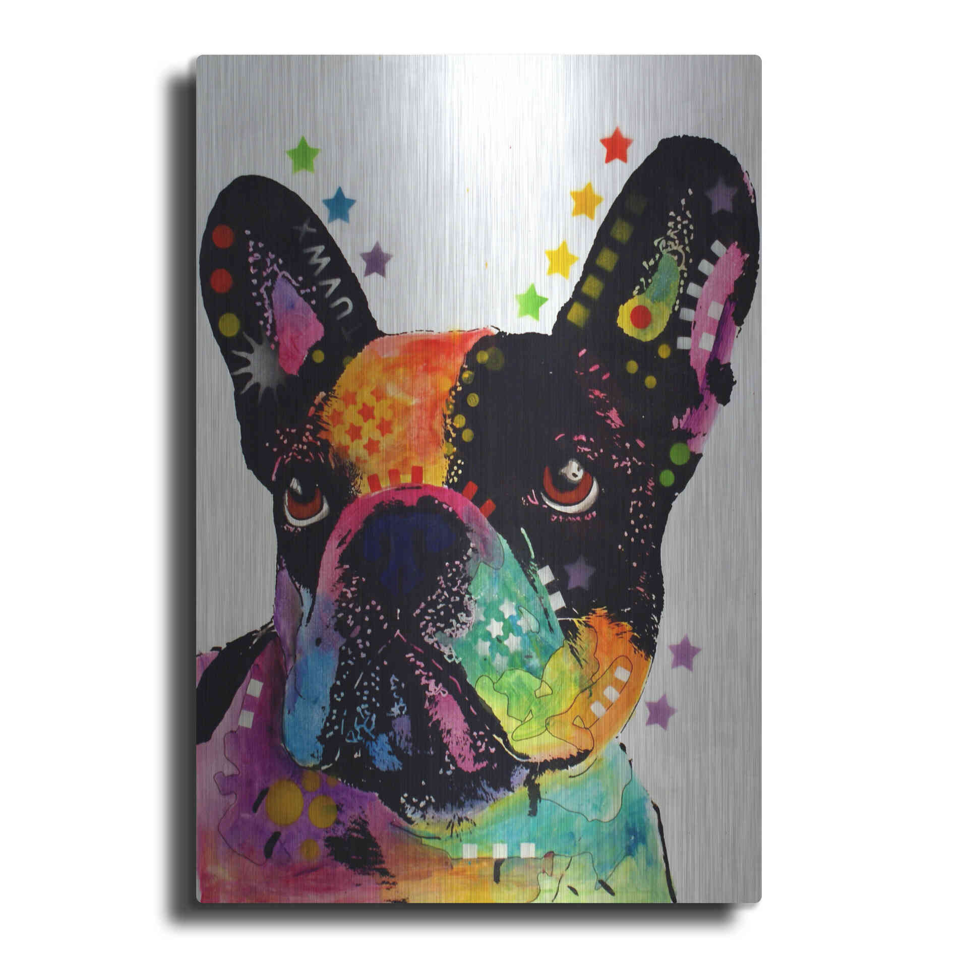 Luxe Metal Art 'French Bulldog' by Dean Russo, Metal Wall Art