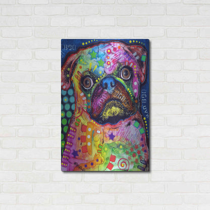 Luxe Metal Art 'Pug 2' by Dean Russo, Metal Wall Art,24x36