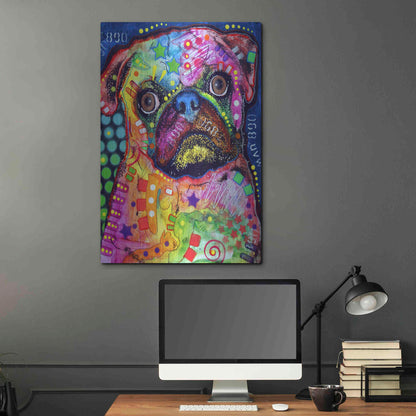 Luxe Metal Art 'Pug 2' by Dean Russo, Metal Wall Art,24x36