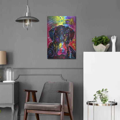 Luxe Metal Art 'The Labrador' by Dean Russo, Metal Wall Art,16x24