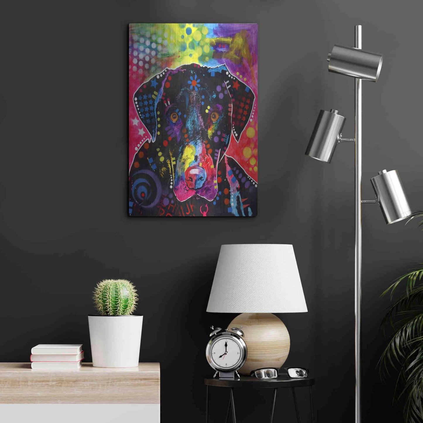 Luxe Metal Art 'The Labrador' by Dean Russo, Metal Wall Art,16x24