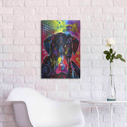 Luxe Metal Art 'The Labrador' by Dean Russo, Metal Wall Art,16x24