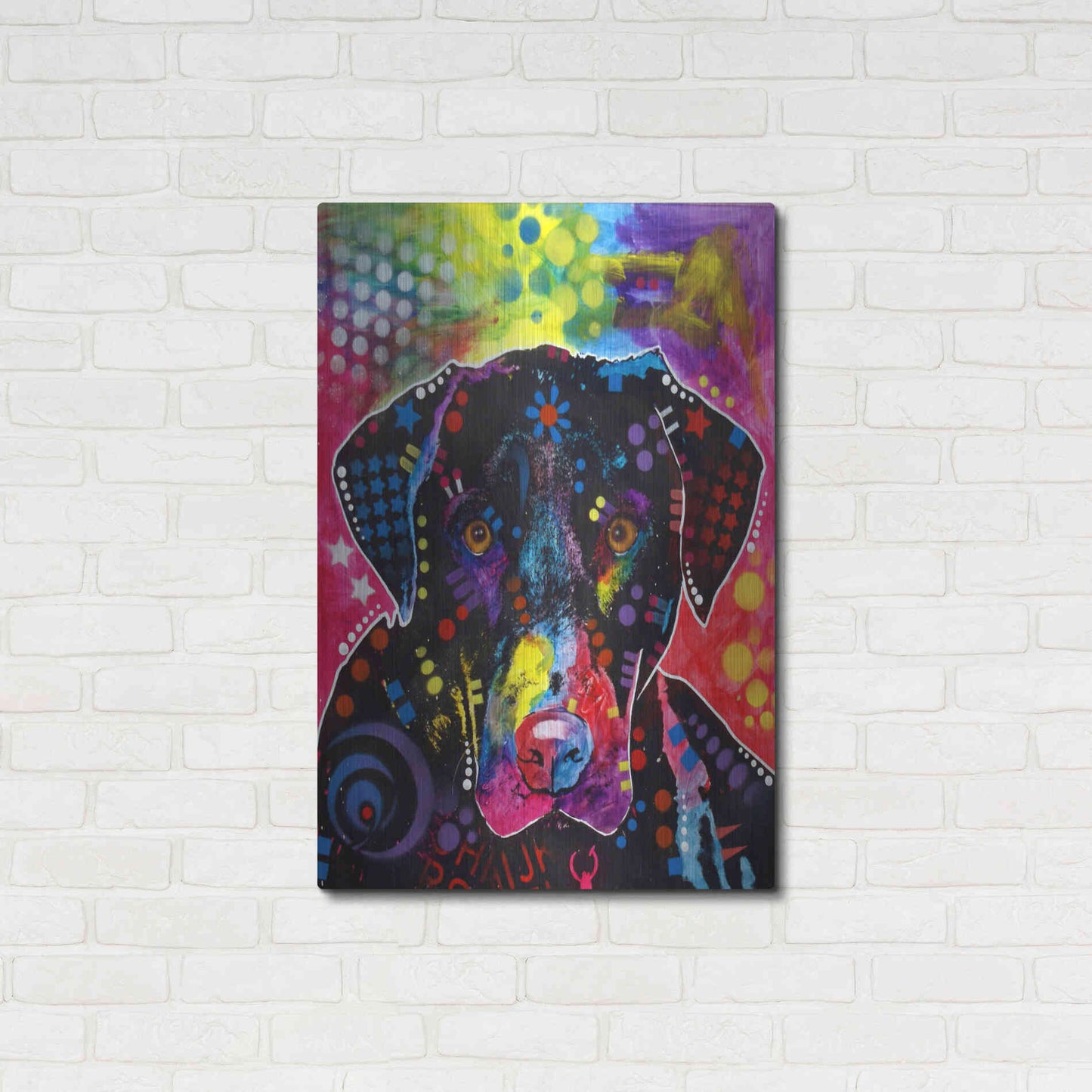 Luxe Metal Art 'The Labrador' by Dean Russo, Metal Wall Art,24x36