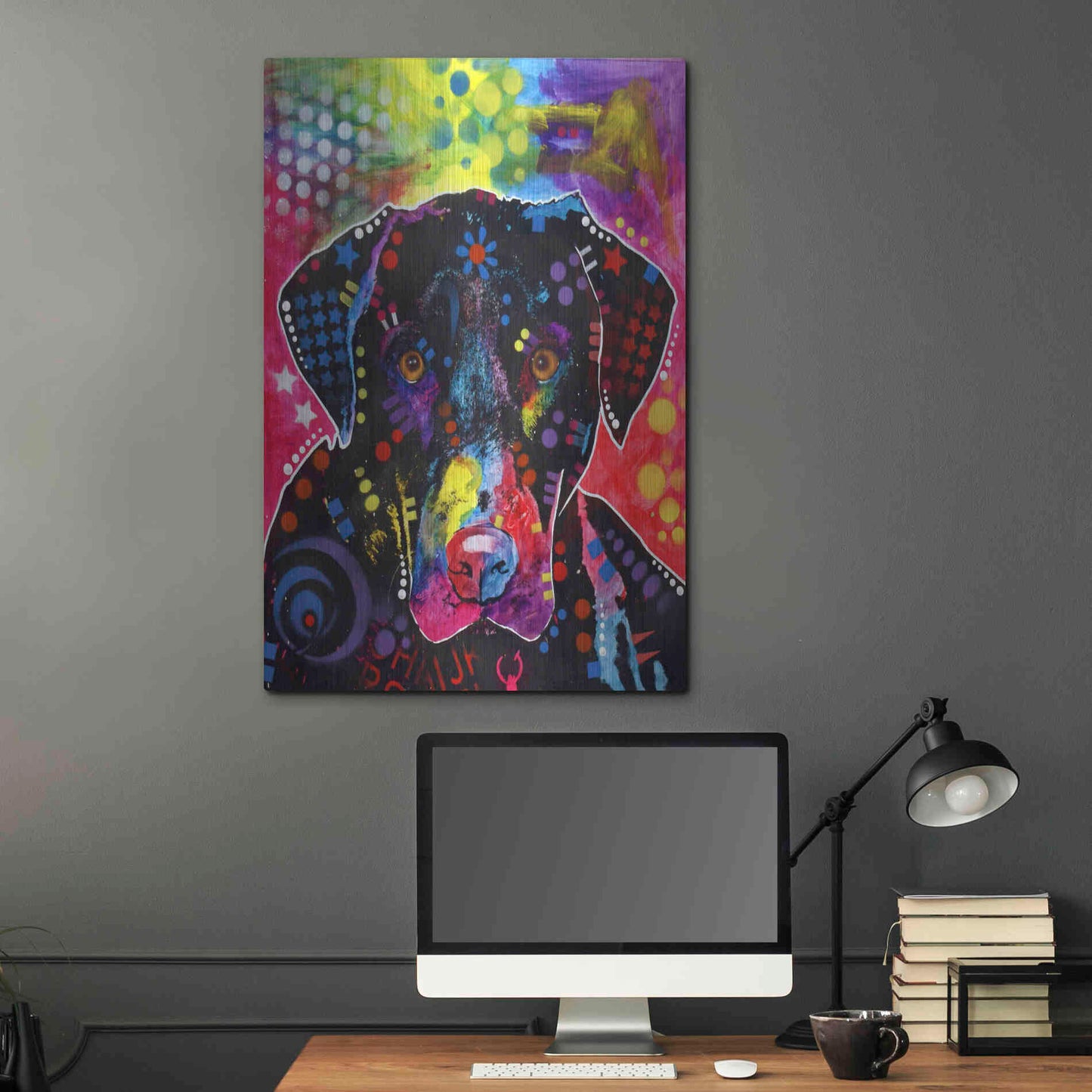 Luxe Metal Art 'The Labrador' by Dean Russo, Metal Wall Art,24x36