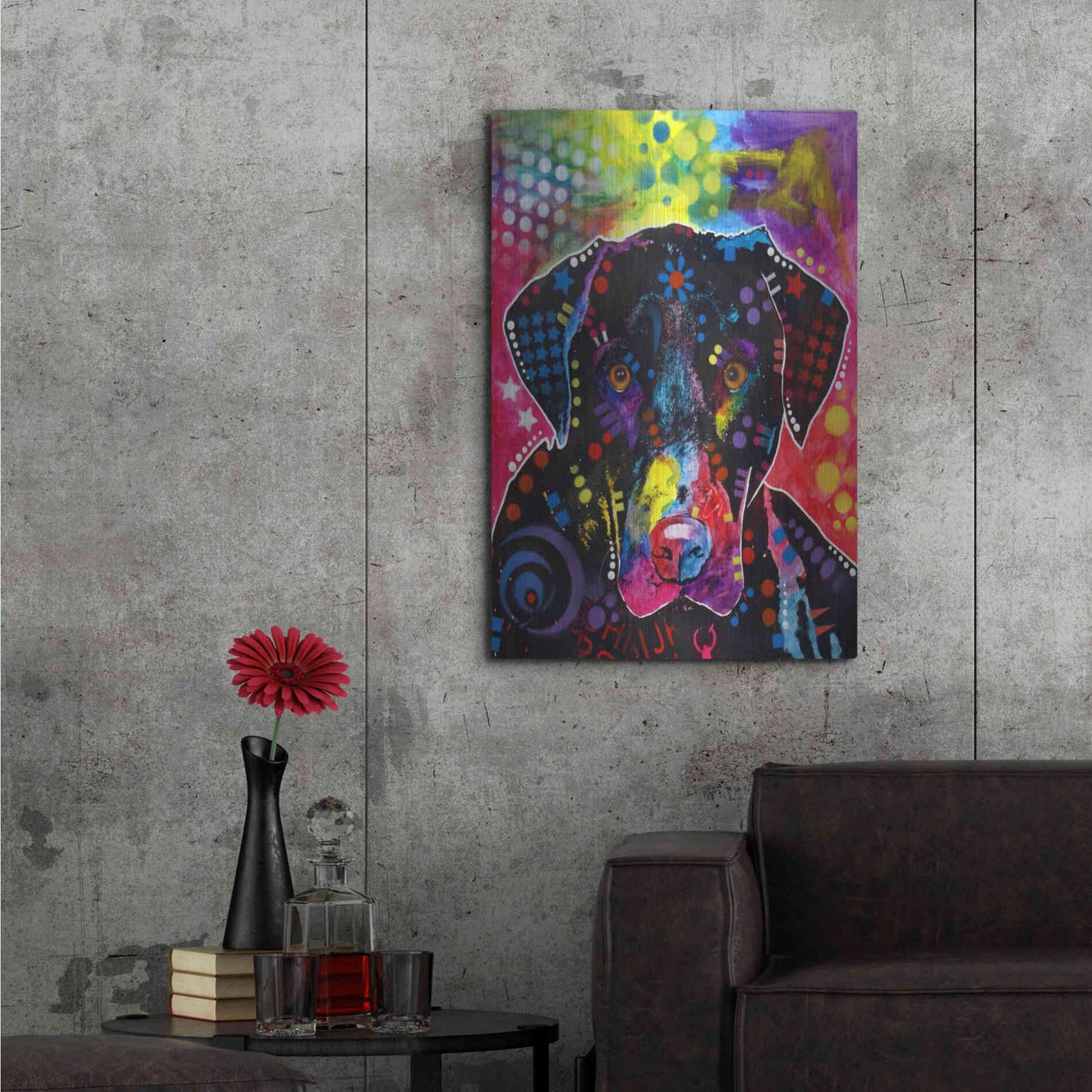 Luxe Metal Art 'The Labrador' by Dean Russo, Metal Wall Art,24x36