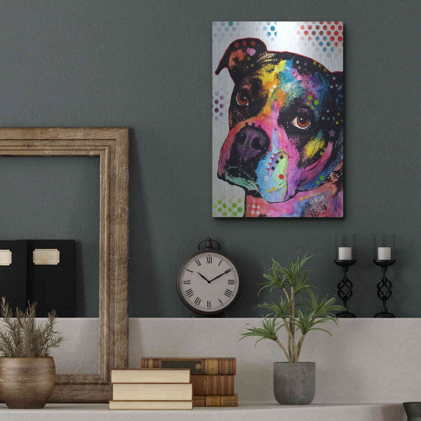 Luxe Metal Art 'Young Boxer' by Dean Russo, Metal Wall Art,12x16