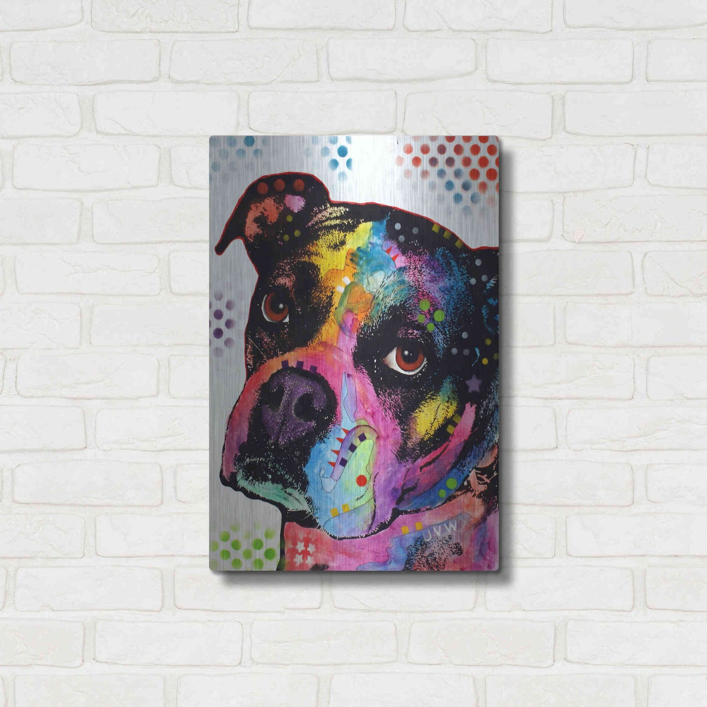 Luxe Metal Art 'Young Boxer' by Dean Russo, Metal Wall Art,16x24