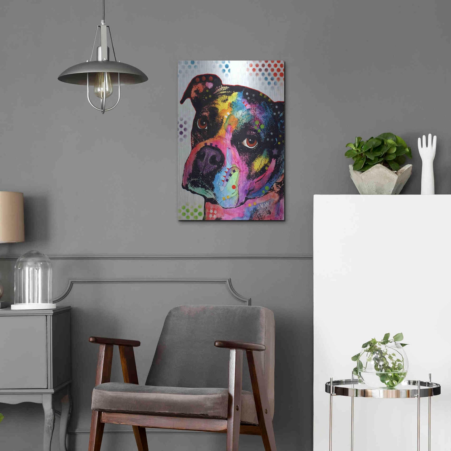 Luxe Metal Art 'Young Boxer' by Dean Russo, Metal Wall Art,16x24