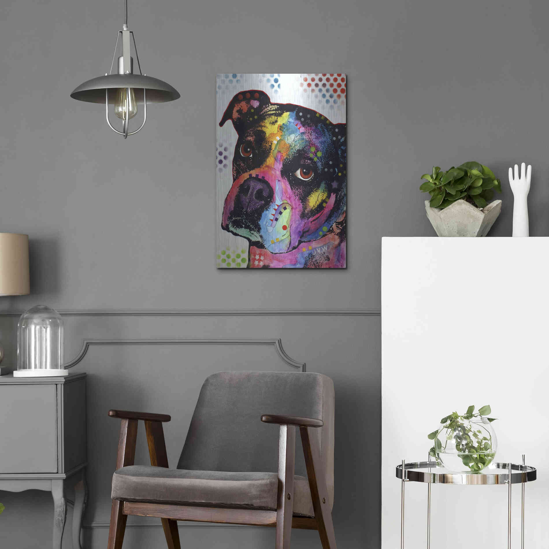 Luxe Metal Art 'Young Boxer' by Dean Russo, Metal Wall Art,16x24