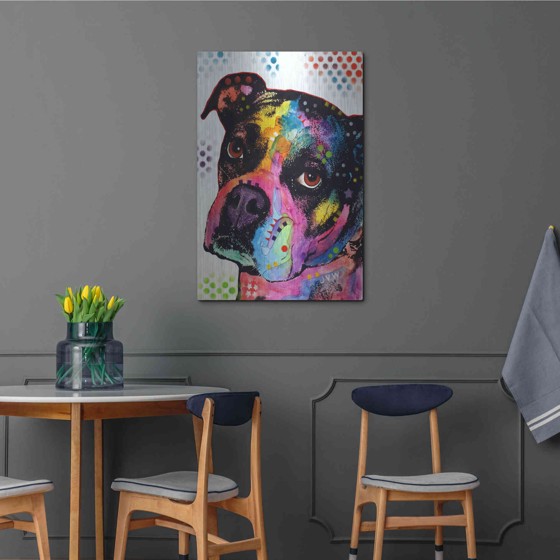 Luxe Metal Art 'Young Boxer' by Dean Russo, Metal Wall Art,24x36