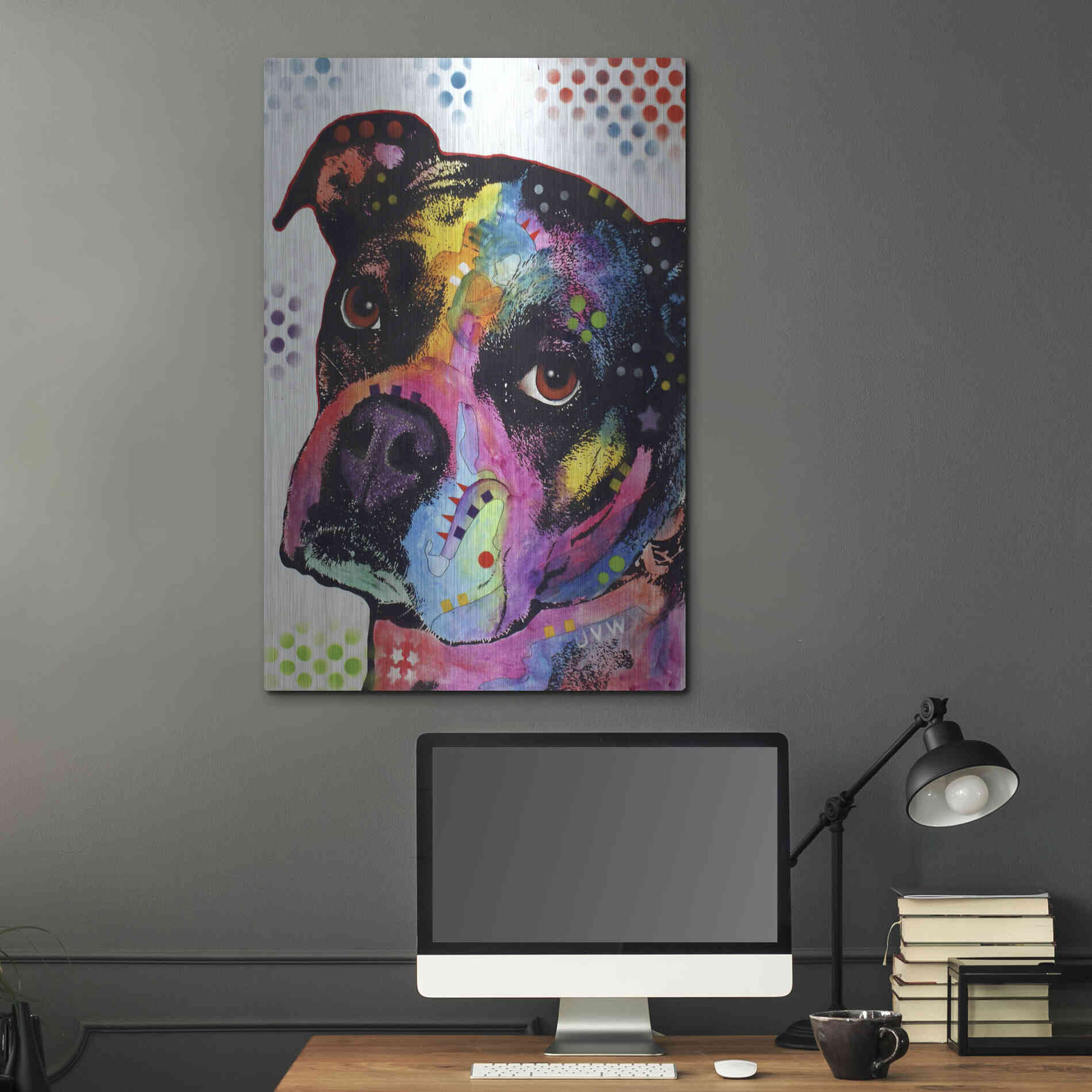 Luxe Metal Art 'Young Boxer' by Dean Russo, Metal Wall Art,24x36