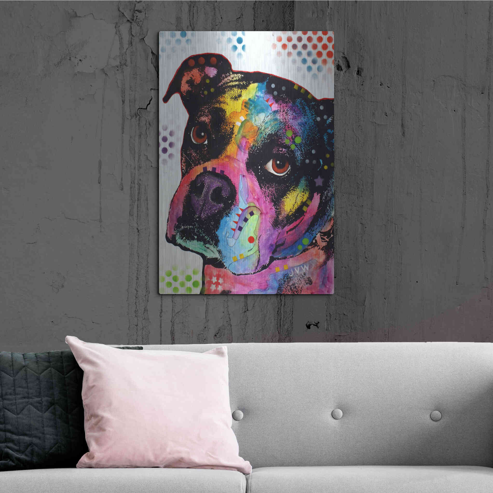 Luxe Metal Art 'Young Boxer' by Dean Russo, Metal Wall Art,24x36