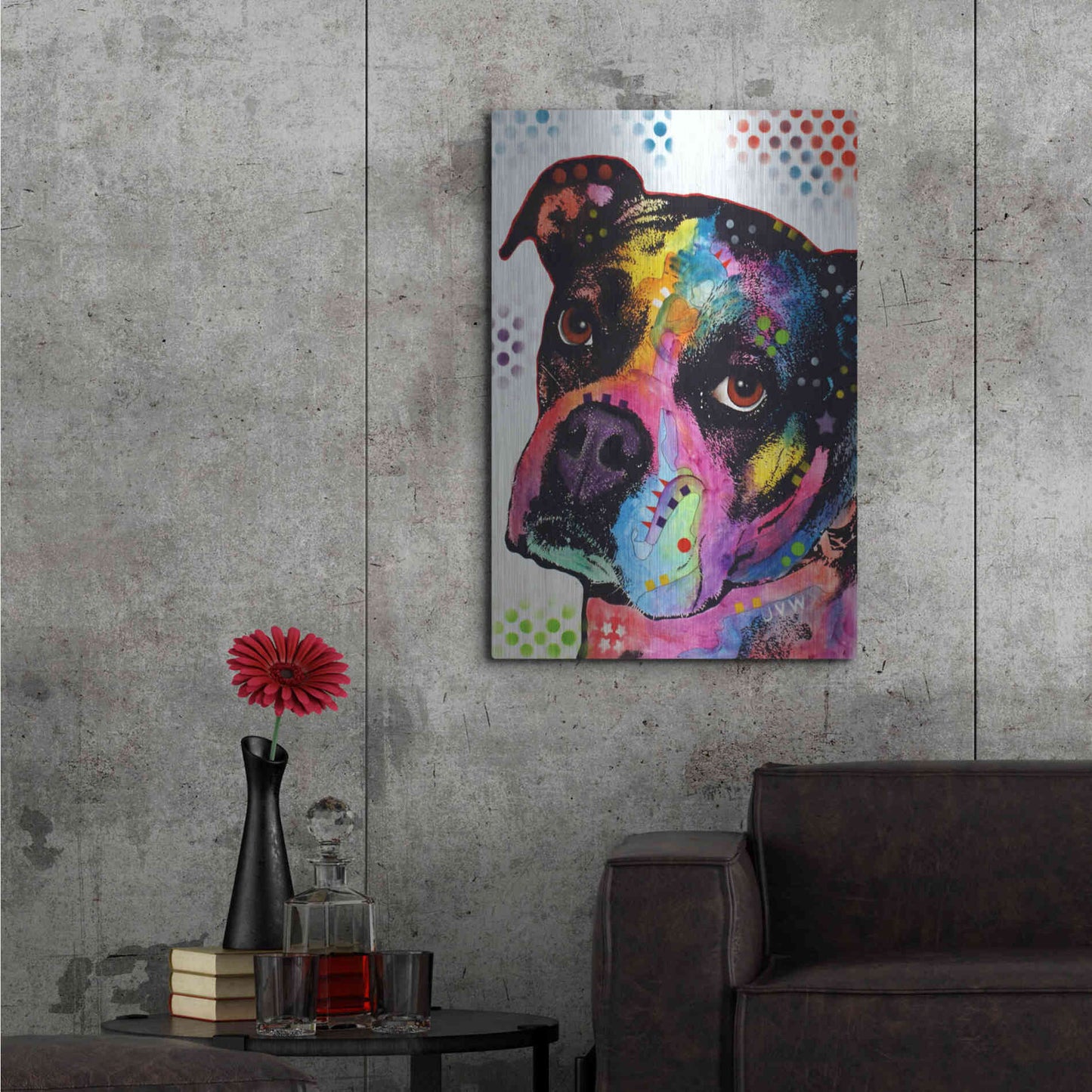 Luxe Metal Art 'Young Boxer' by Dean Russo, Metal Wall Art,24x36