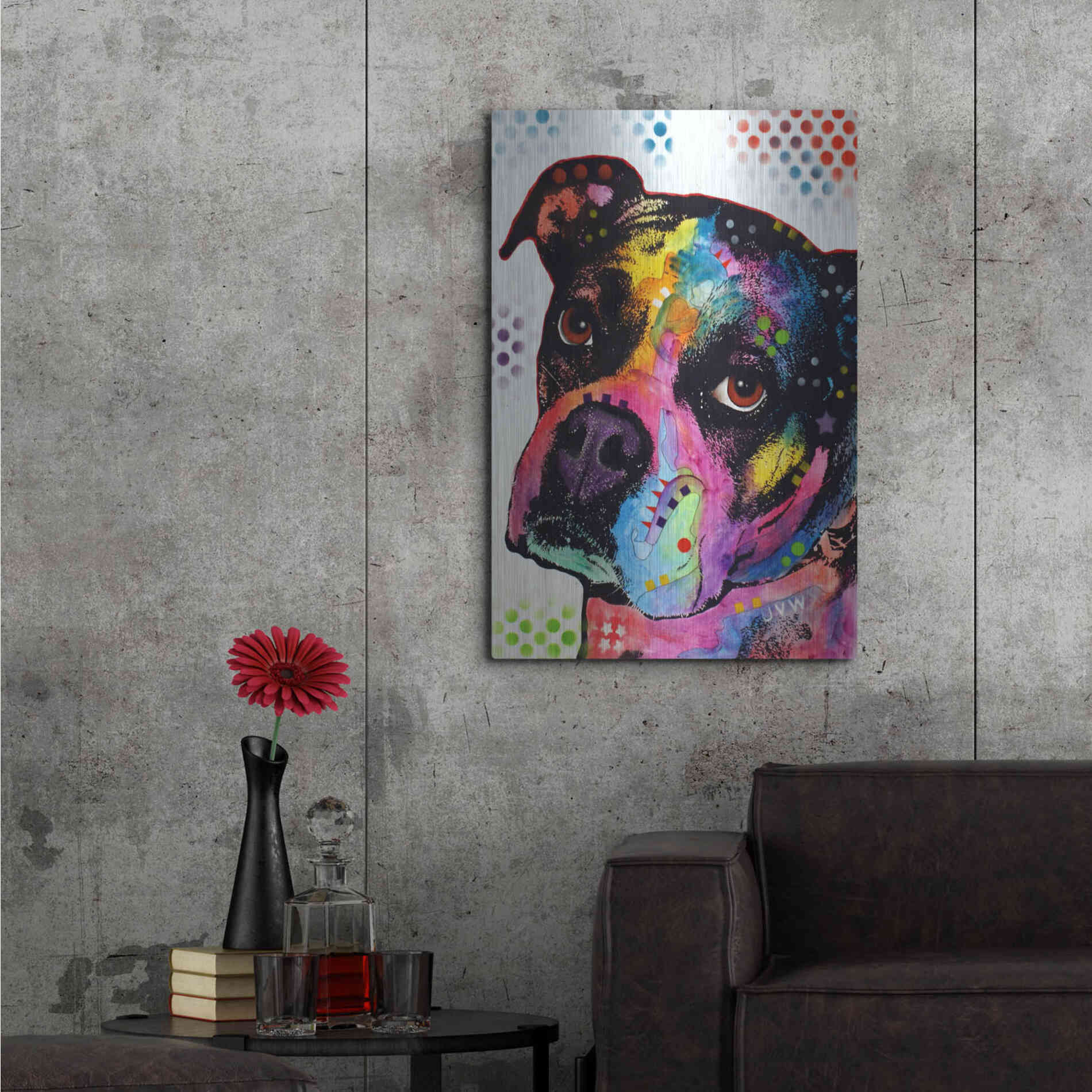 Luxe Metal Art 'Young Boxer' by Dean Russo, Metal Wall Art,24x36