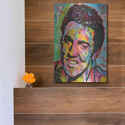 Luxe Metal Art 'Elvis' by Dean Russo, Metal Wall Art,12x16