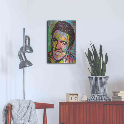 Luxe Metal Art 'Elvis' by Dean Russo, Metal Wall Art,16x24