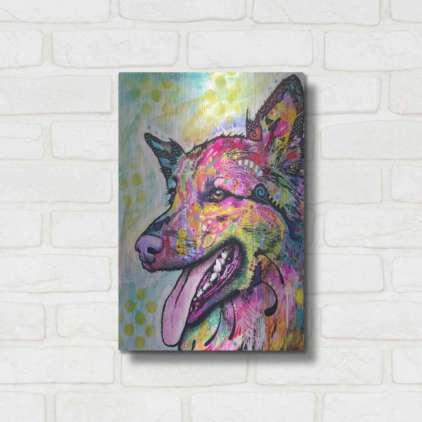 Luxe Metal Art 'All The Love' by Dean Russo, Metal Wall Art,12x16