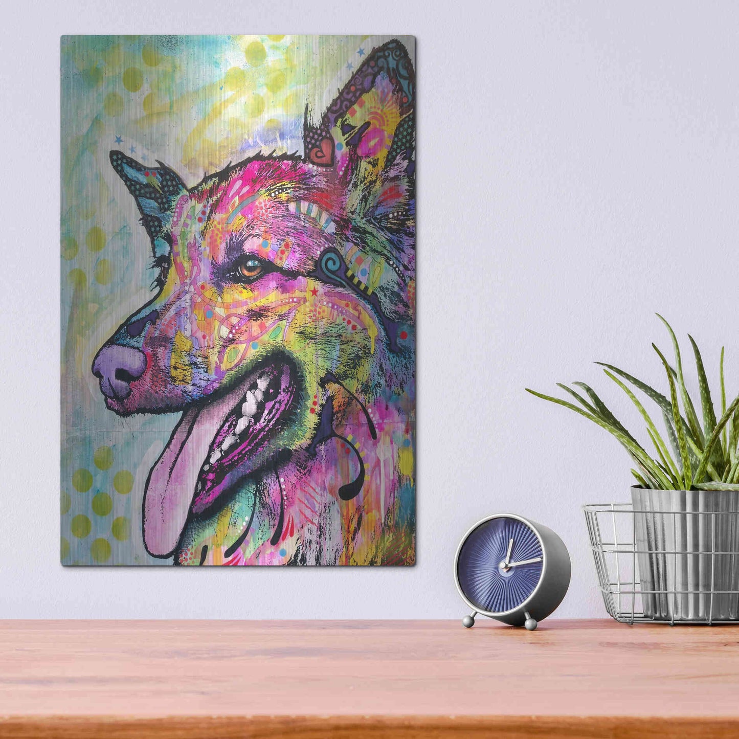 Luxe Metal Art 'All The Love' by Dean Russo, Metal Wall Art,12x16