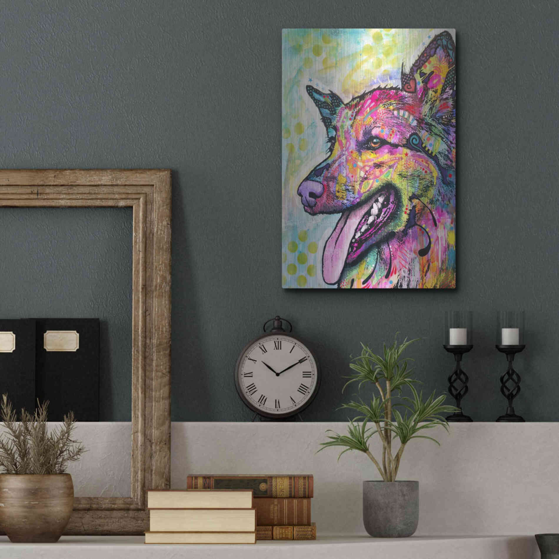 Luxe Metal Art 'All The Love' by Dean Russo, Metal Wall Art,12x16