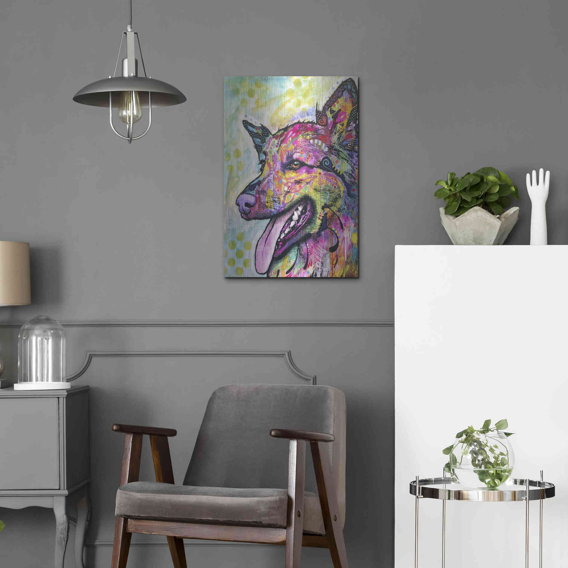 Luxe Metal Art 'All The Love' by Dean Russo, Metal Wall Art,16x24