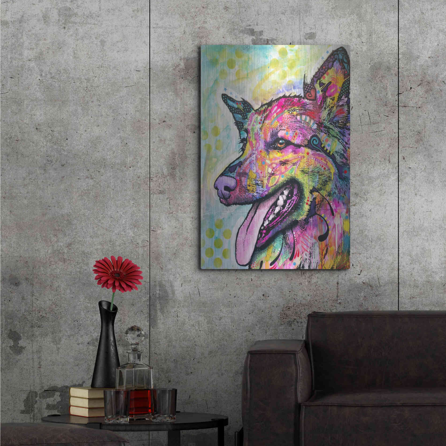 Luxe Metal Art 'All The Love' by Dean Russo, Metal Wall Art,24x36