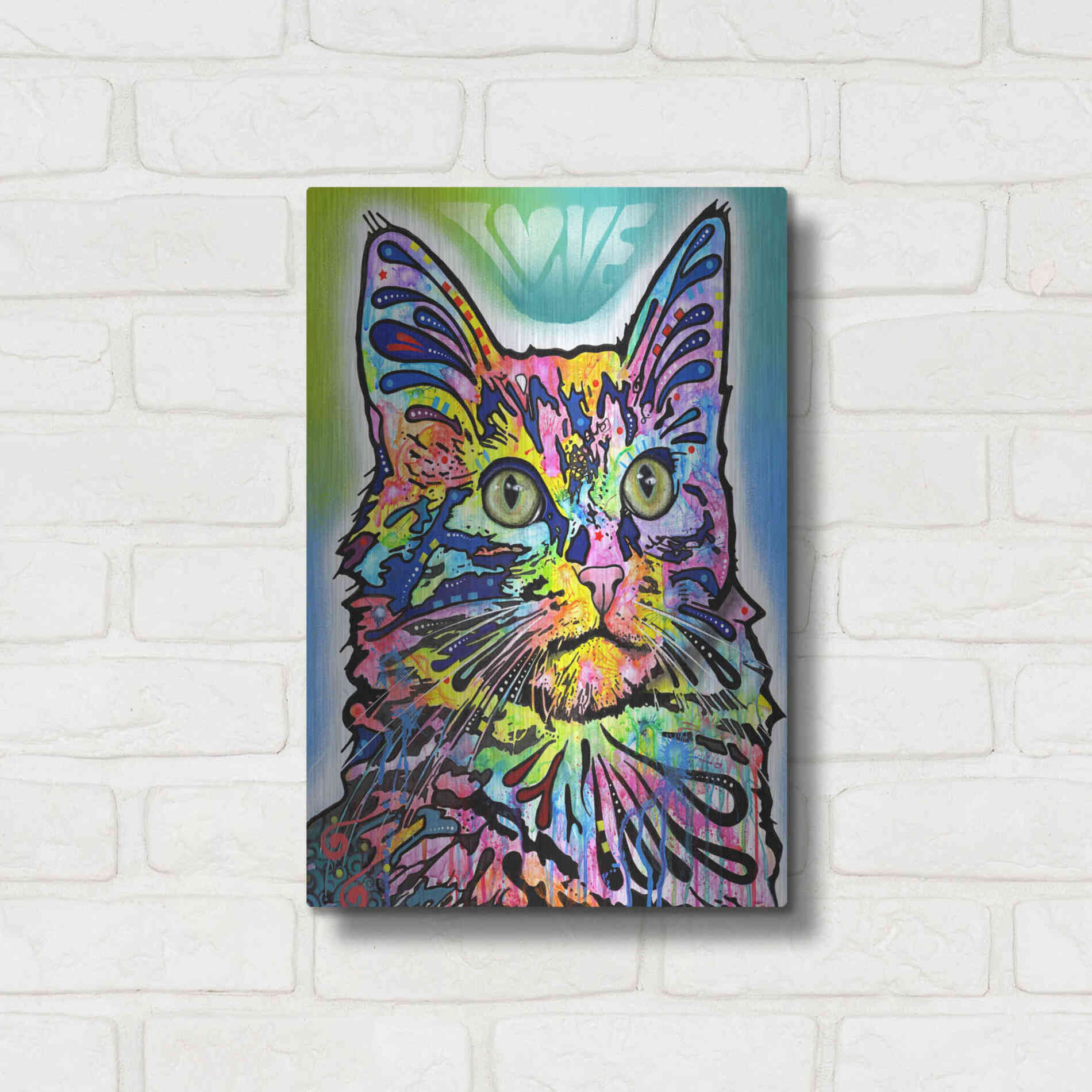 Luxe Metal Art 'Angora' by Dean Russo, Metal Wall Art,12x16