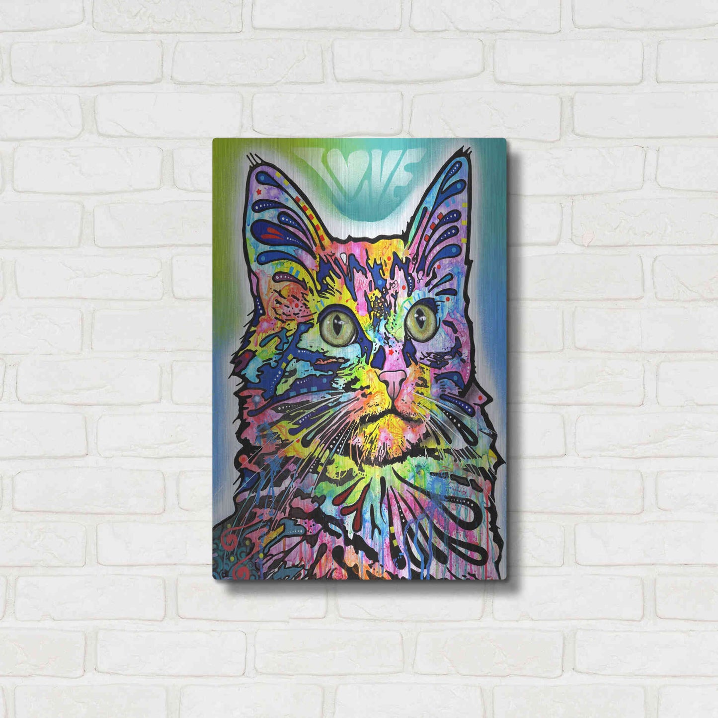 Luxe Metal Art 'Angora' by Dean Russo, Metal Wall Art,16x24