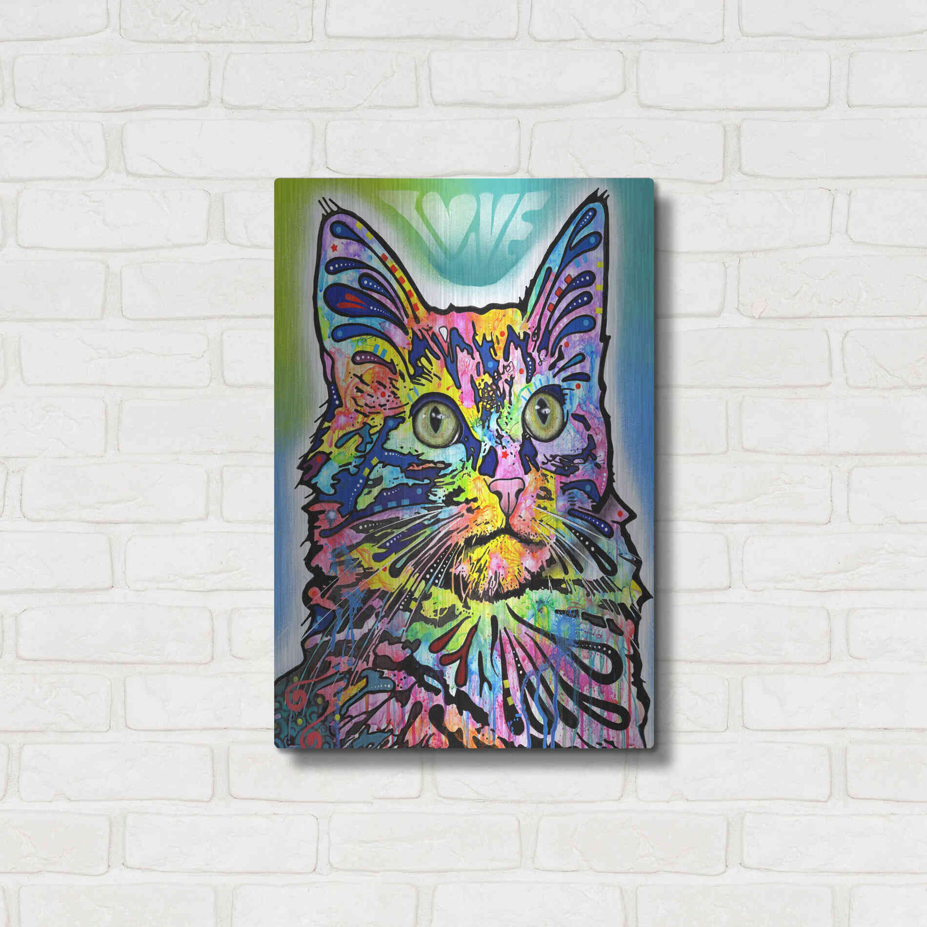 Luxe Metal Art 'Angora' by Dean Russo, Metal Wall Art,16x24