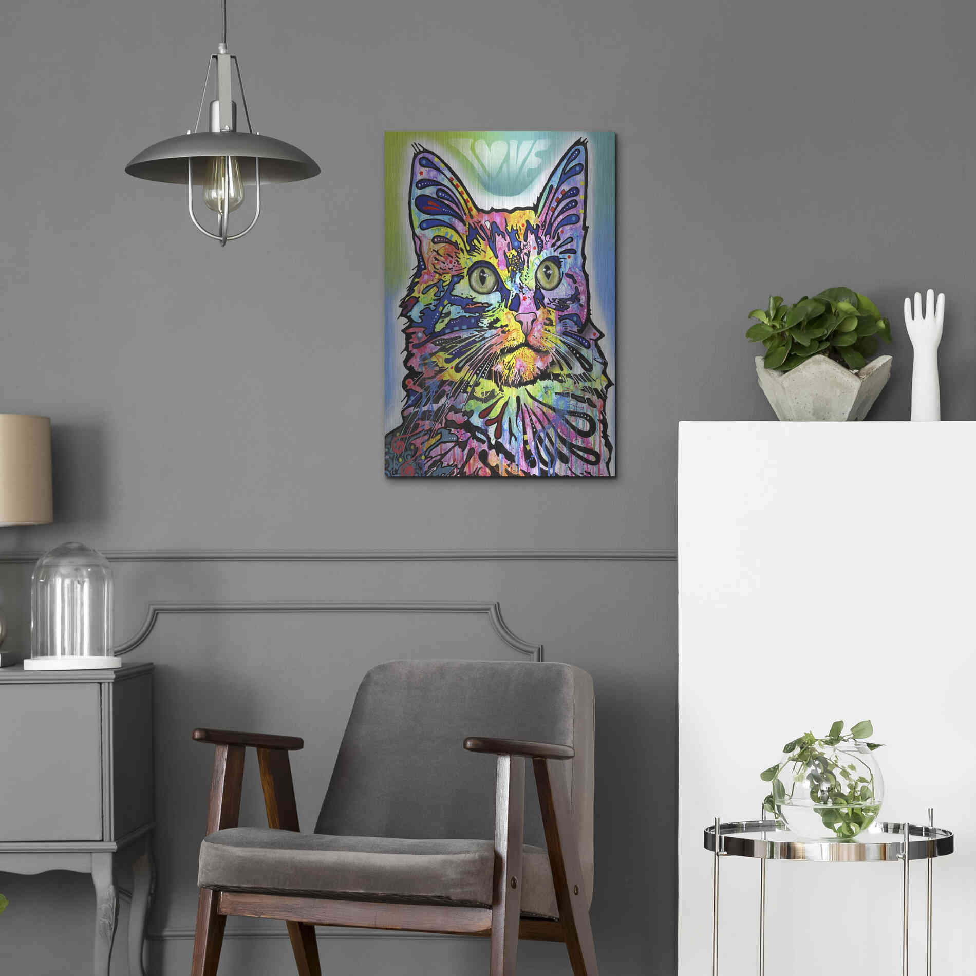 Luxe Metal Art 'Angora' by Dean Russo, Metal Wall Art,16x24