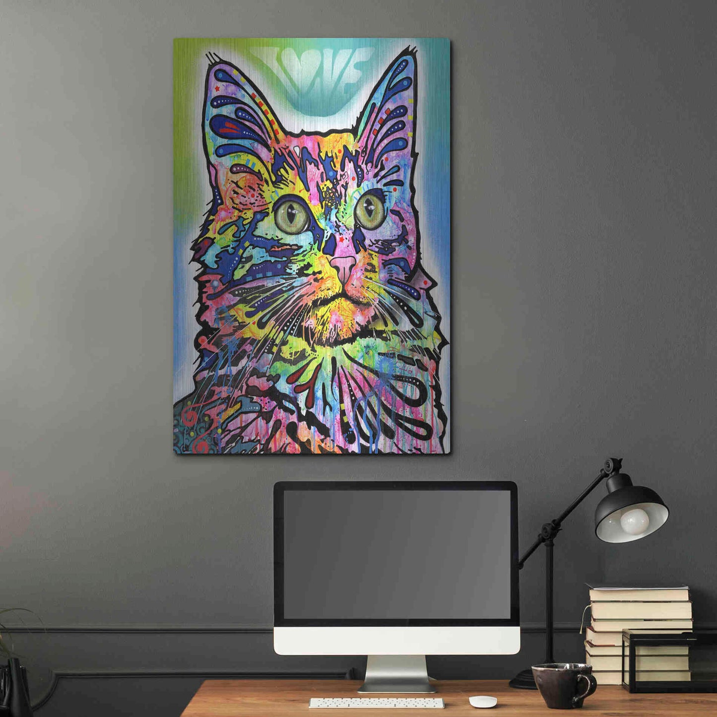 Luxe Metal Art 'Angora' by Dean Russo, Metal Wall Art,24x36