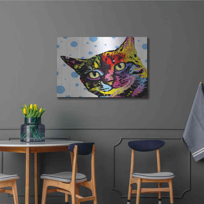 Luxe Metal Art 'The Pop Cat' by Dean Russo, Metal Wall Art,36x24