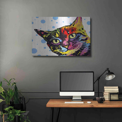 Luxe Metal Art 'The Pop Cat' by Dean Russo, Metal Wall Art,36x24