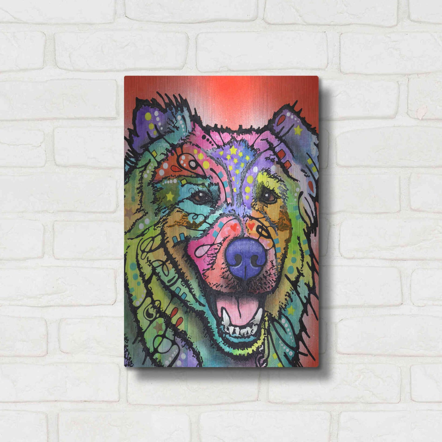 Luxe Metal Art 'Leo' by Dean Russo, Metal Wall Art,12x16