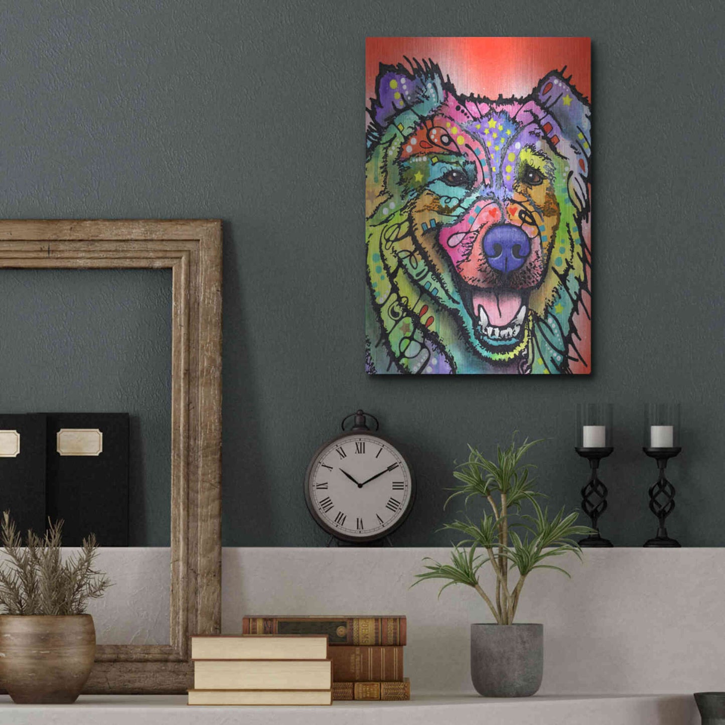 Luxe Metal Art 'Leo' by Dean Russo, Metal Wall Art,12x16