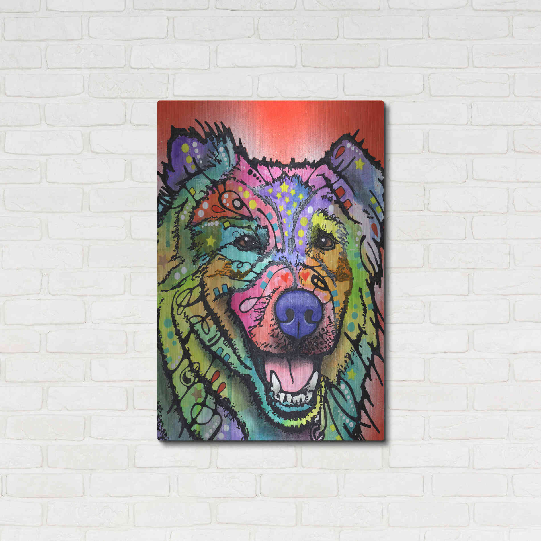 Luxe Metal Art 'Leo' by Dean Russo, Metal Wall Art,24x36