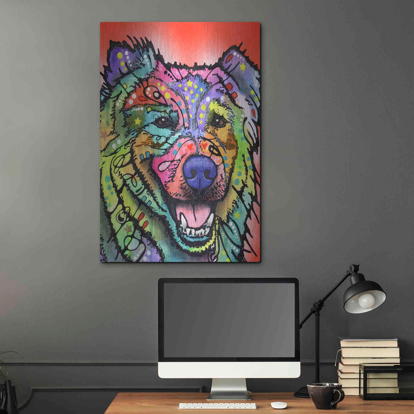 Luxe Metal Art 'Leo' by Dean Russo, Metal Wall Art,24x36