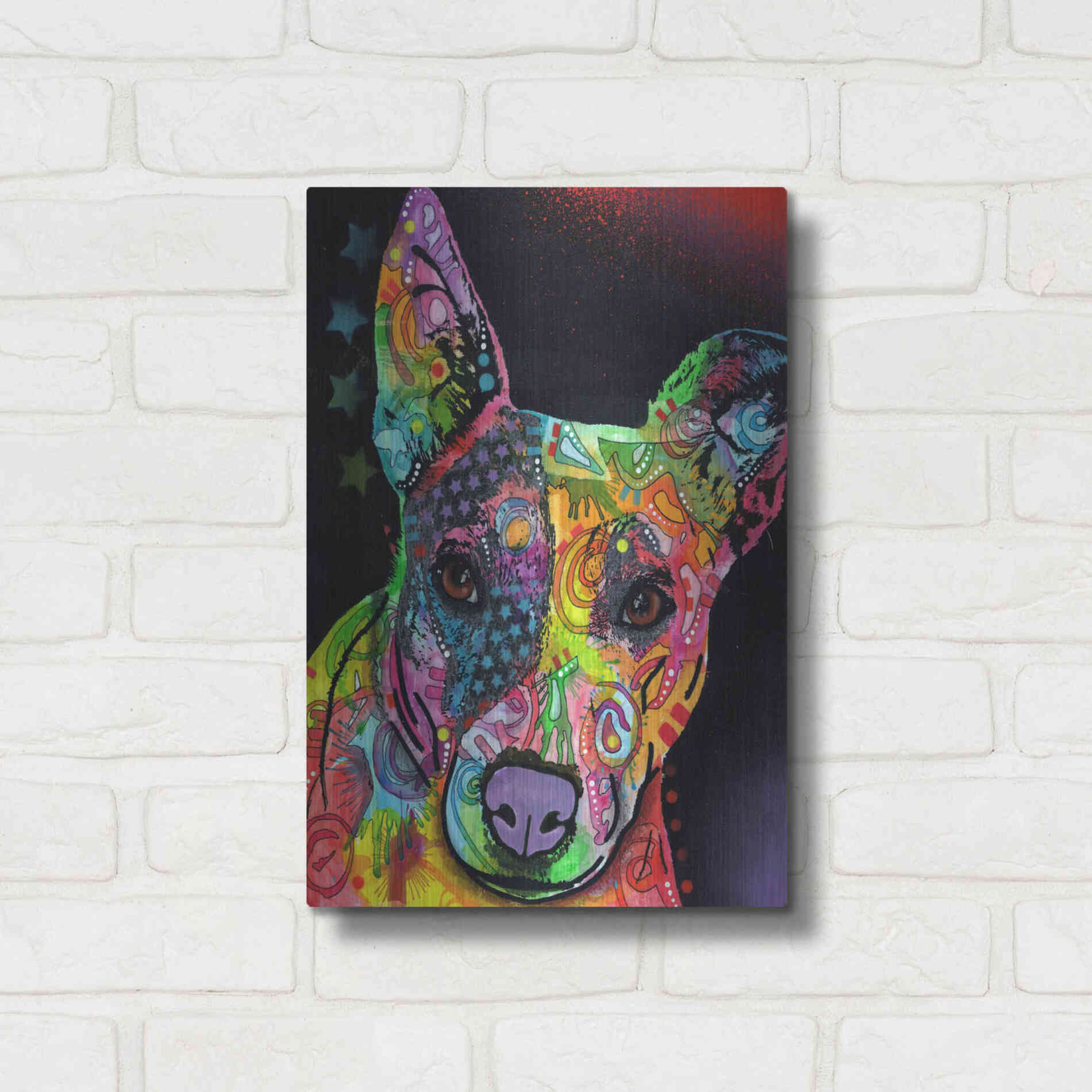 Luxe Metal Art 'Roxy' by Dean Russo, Metal Wall Art,12x16