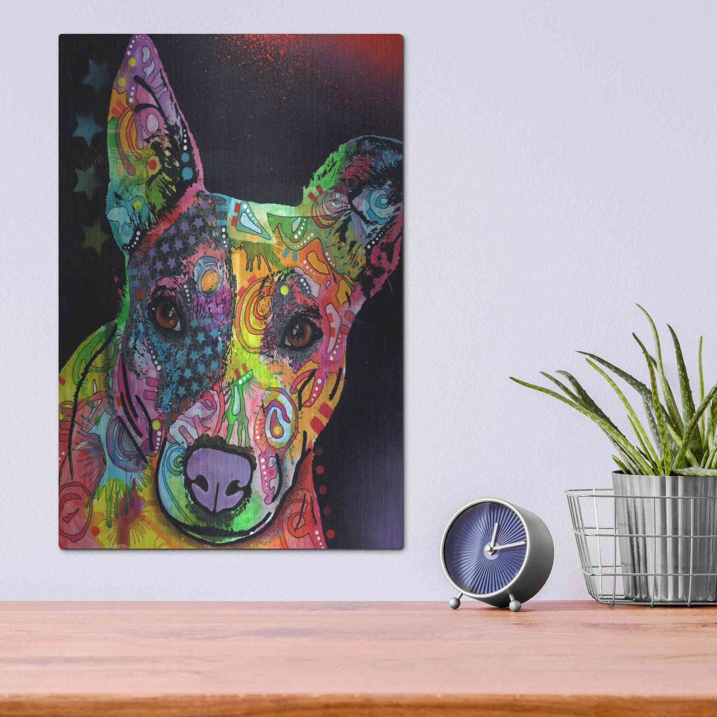 Luxe Metal Art 'Roxy' by Dean Russo, Metal Wall Art,12x16